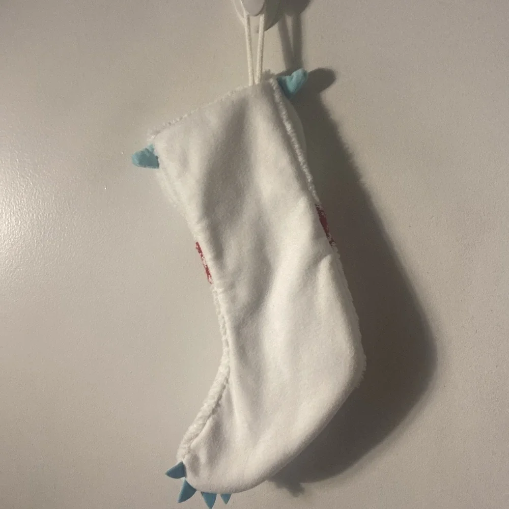 Target Wondershop White Yeti Blue Face Red Scarf Abominable Snowman Stocking 17
